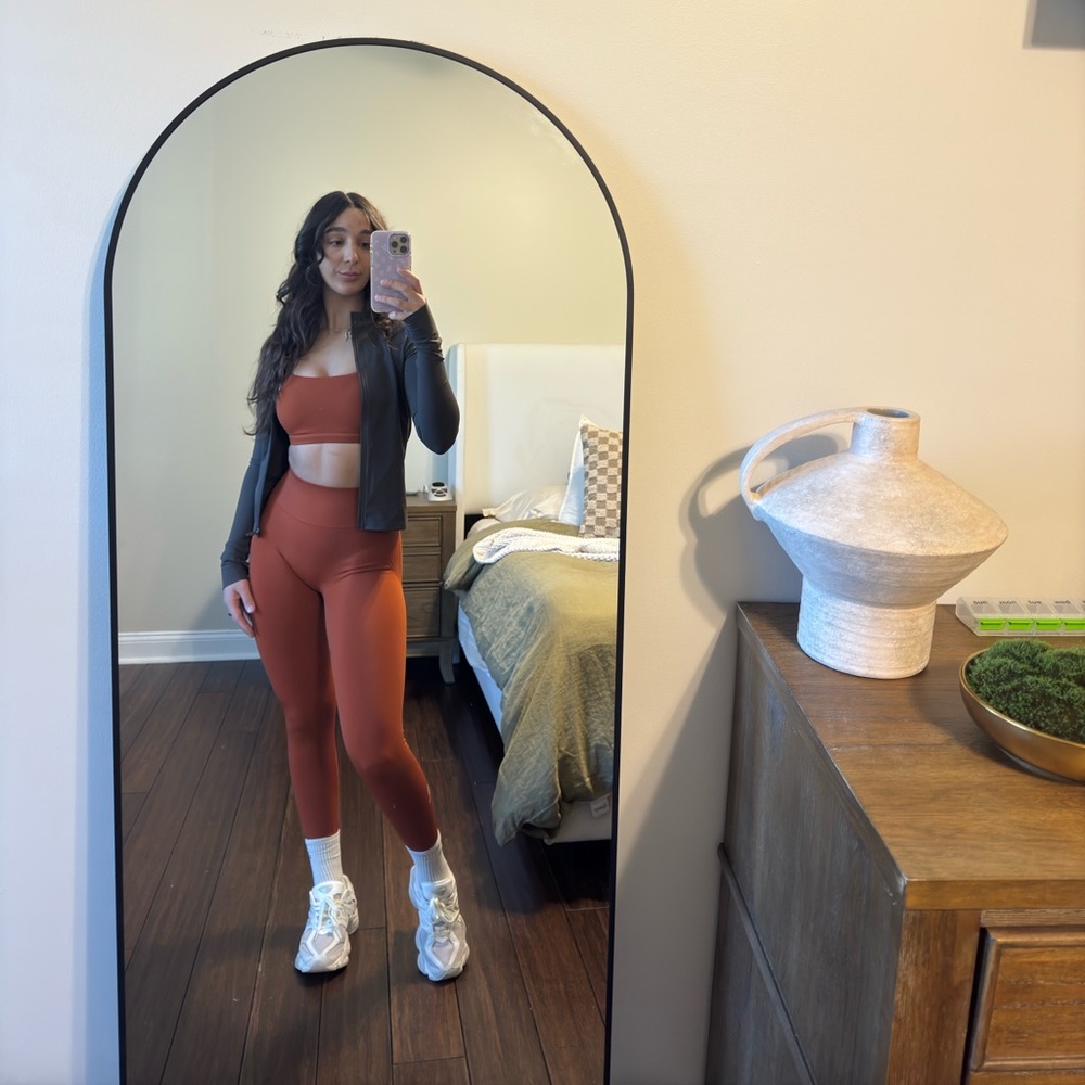 Burnt Orange Oner Active Leggings and Sports Bra Set